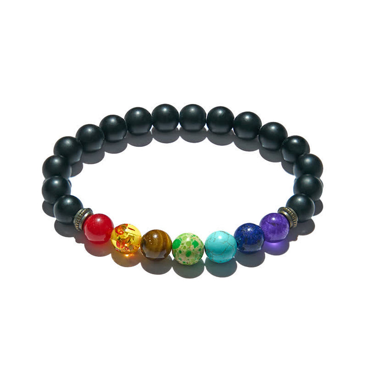 Bracelet Onyx Noir Chakra Olivenorma