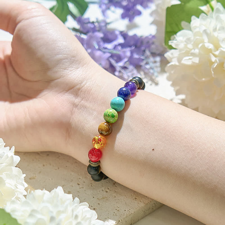 Bracelet Onyx Noir Chakra Olivenorma