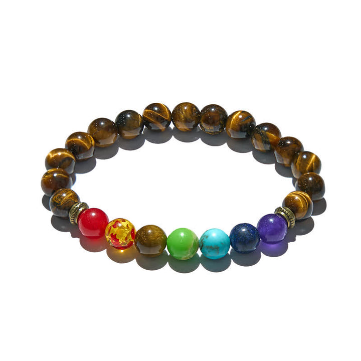 Bracelet Chakra Oeil de Tigre Olivenorma