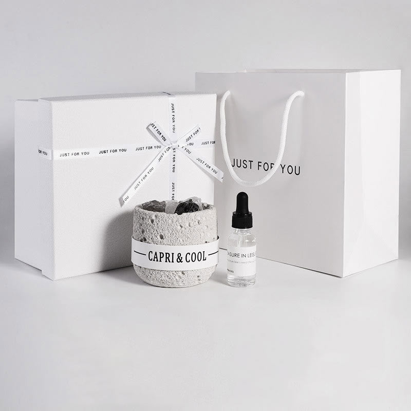 Coffret cadeau diffuseur d'huiles essentielles en cristal Olivenorma Aromathérapie en cristal