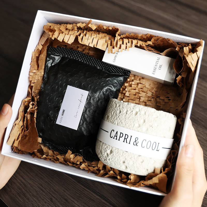 Coffret cadeau diffuseur d'huiles essentielles en cristal Olivenorma Aromathérapie en cristal