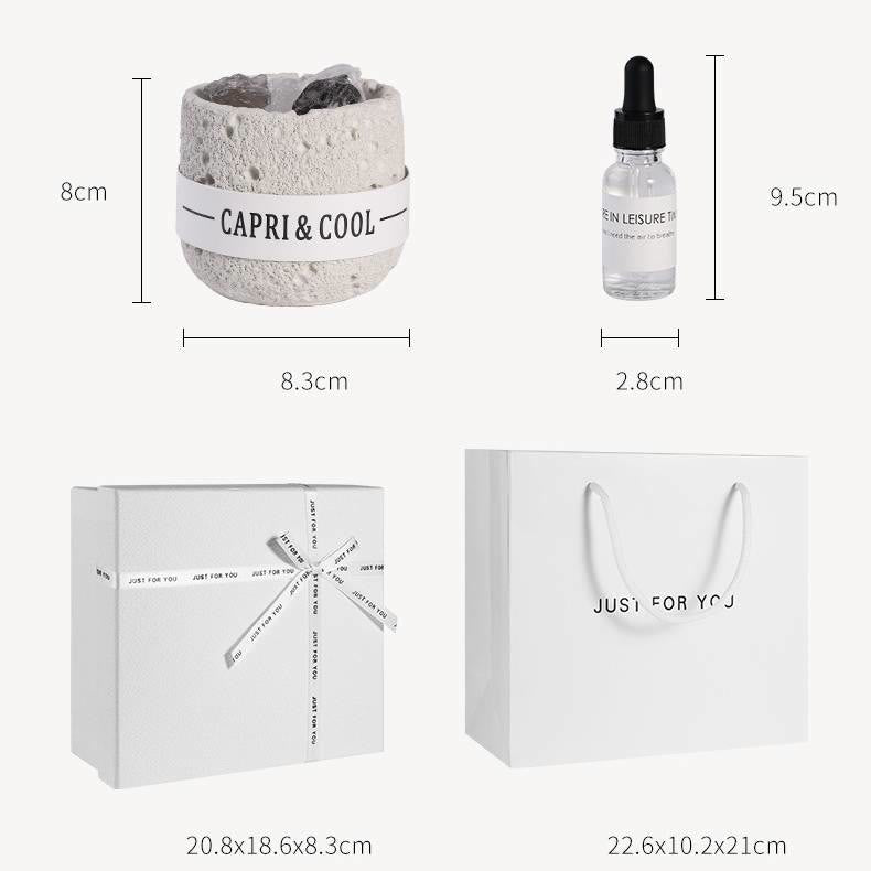 Coffret cadeau diffuseur d'huiles essentielles en cristal Olivenorma Aromathérapie en cristal