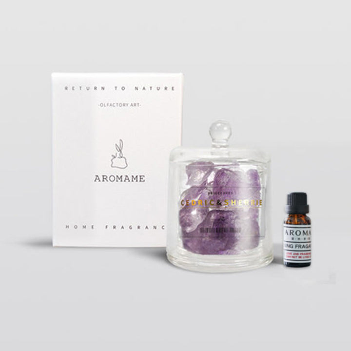Diffuseur en pierre naturelle Olivenorma avec aromathérapie aux cristaux d'huiles essentielles