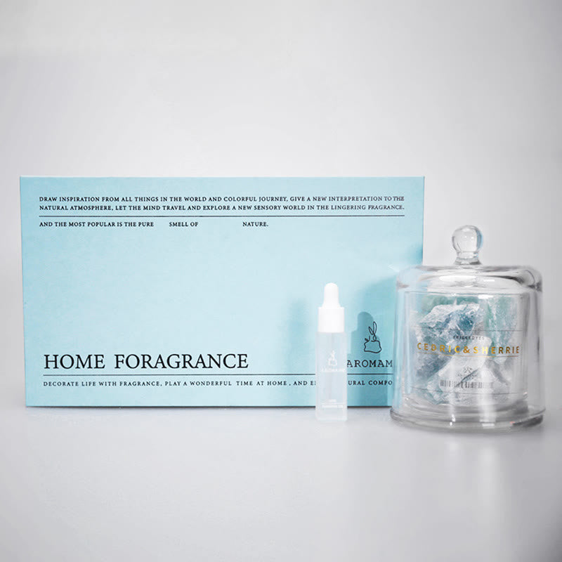 Diffuseur en pierre naturelle Olivenorma avec aromathérapie aux cristaux d'huiles essentielles