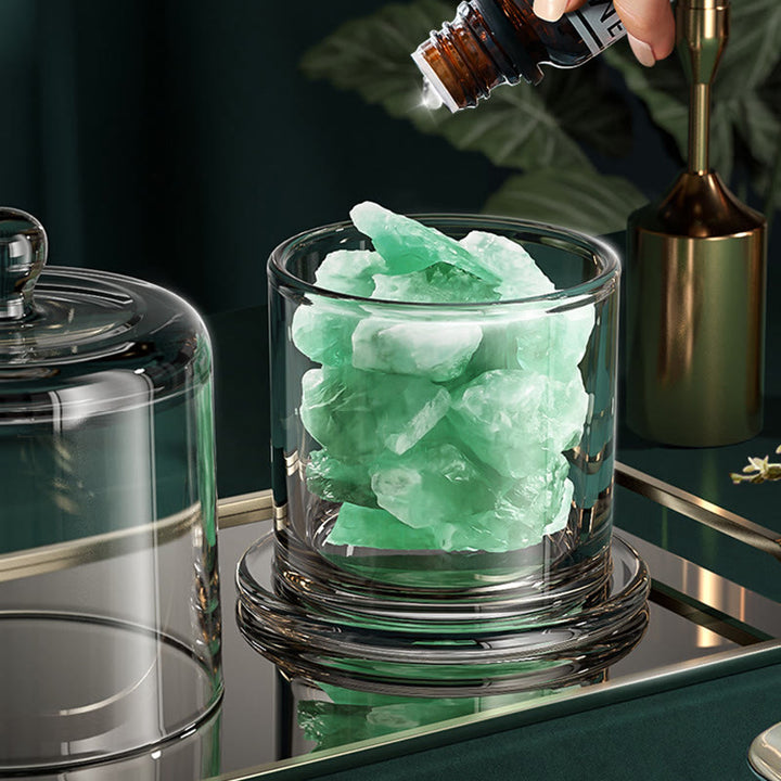 Diffuseur en pierre naturelle Olivenorma avec aromathérapie aux cristaux d'huiles essentielles