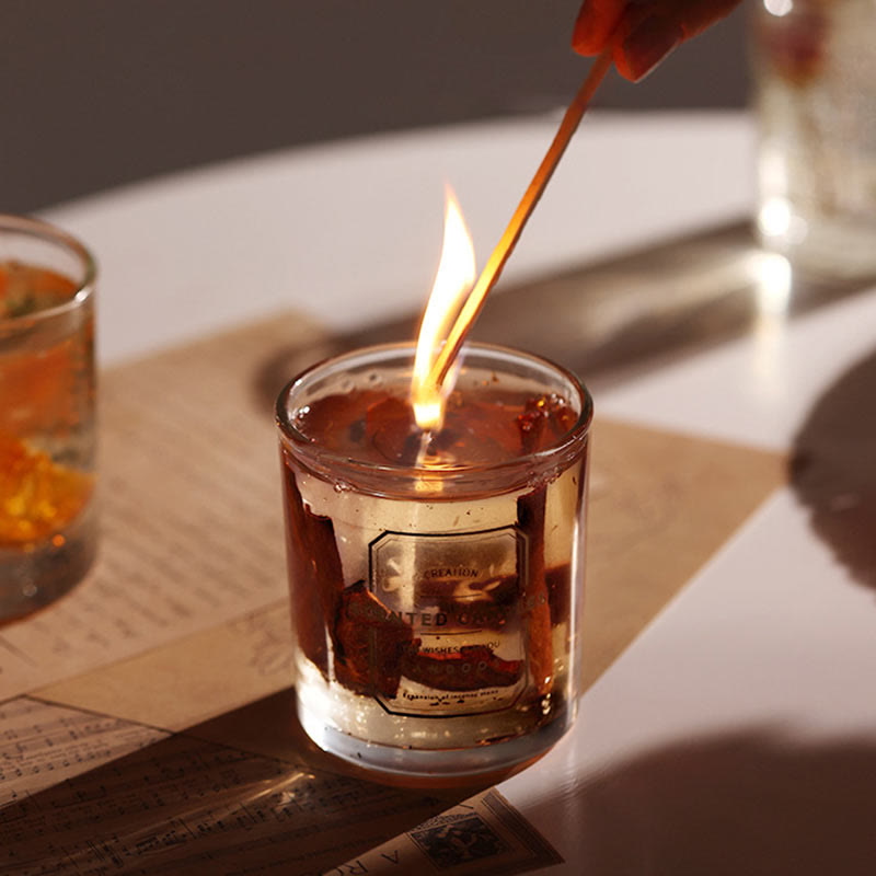 Bougie parfumée en verre Olivenorma pour la Saint-Valentin