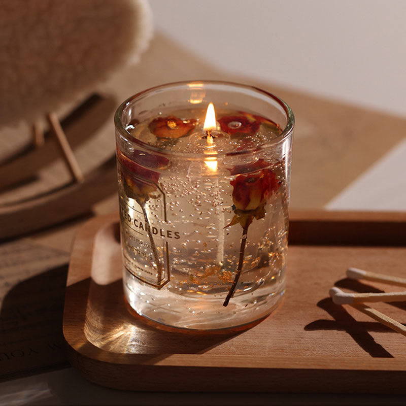 Bougie parfumée en verre Olivenorma pour la Saint-Valentin