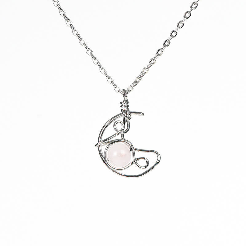 Collier pendentif soleil lune en pierre naturelle Olivenorma