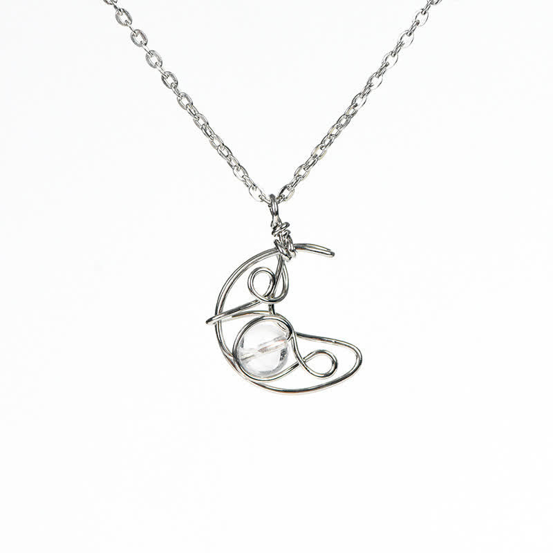 Collier pendentif soleil lune en pierre naturelle Olivenorma