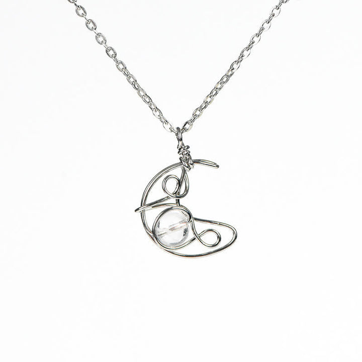 Collier pendentif soleil lune en pierre naturelle Olivenorma