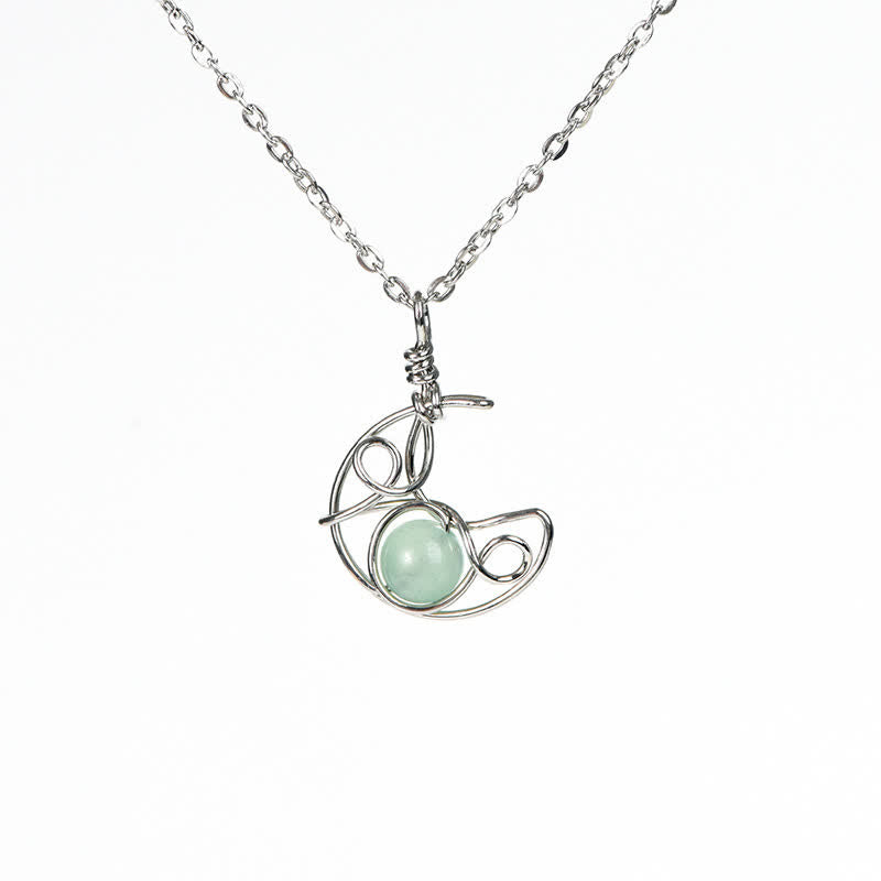 Collier pendentif soleil lune en pierre naturelle Olivenorma