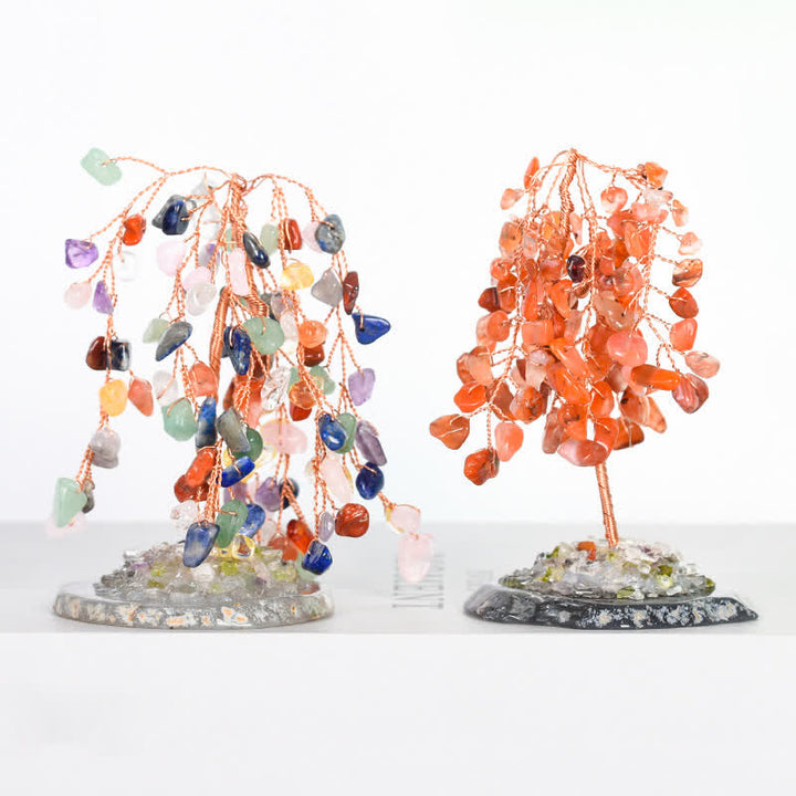 Arbre Feng Shui en saule à base de cristal naturel Olivenorma