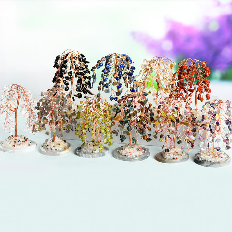 Arbre Feng Shui en saule à base de cristal naturel Olivenorma