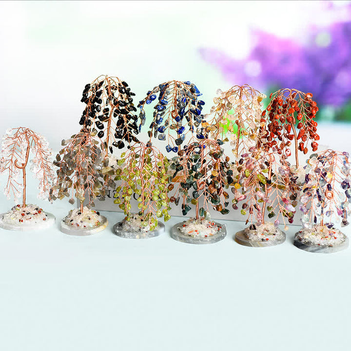 Arbre Feng Shui en saule à base de cristal naturel Olivenorma