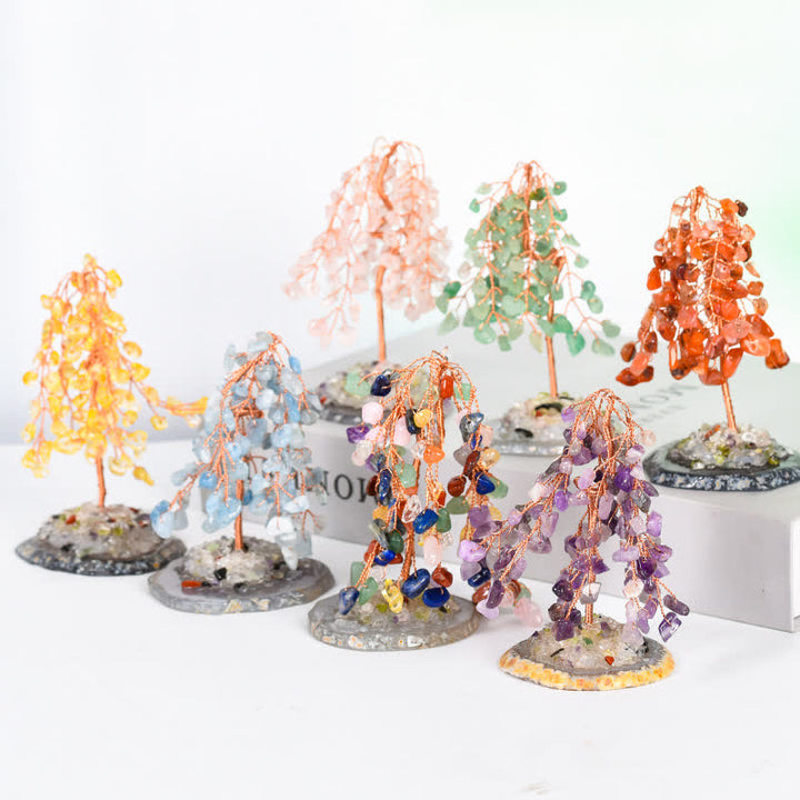 Arbre Feng Shui en saule à base de cristal naturel Olivenorma