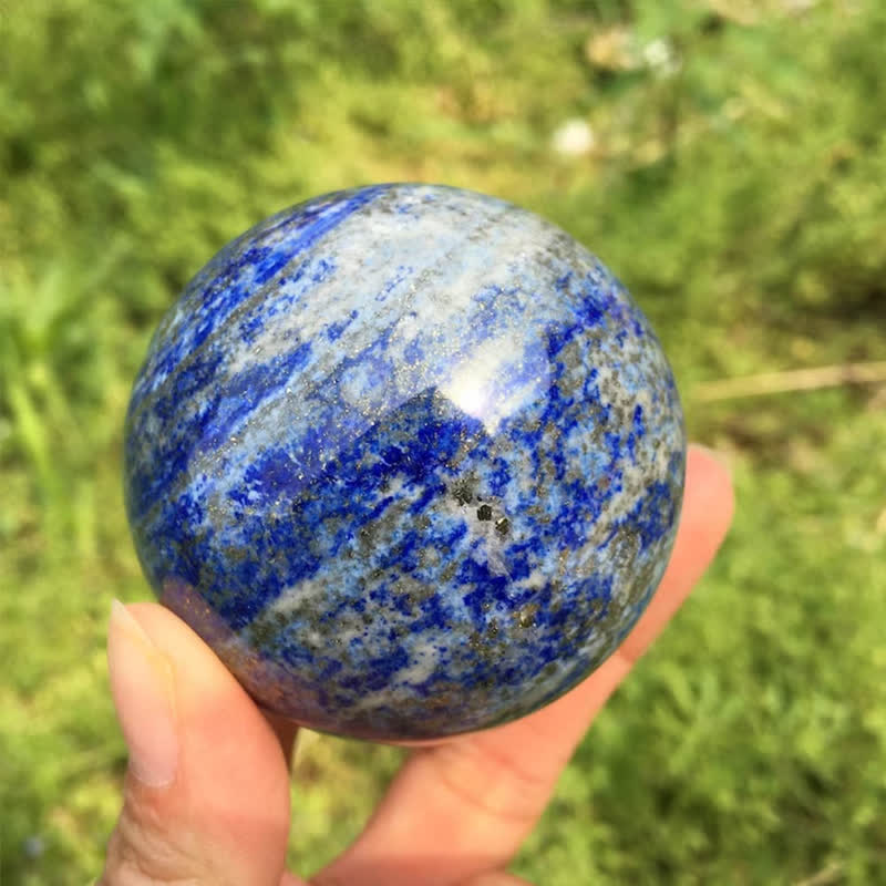 Sphère de cristal de lapis-lazuli naturel Olivenorma