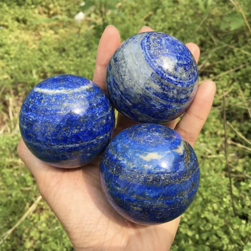 Sphère de cristal de lapis-lazuli naturel Olivenorma