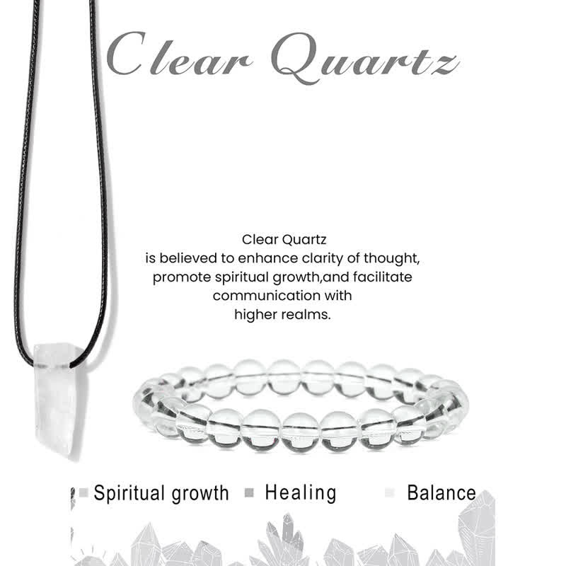 Ensemble de bijoux avec pendentif en pierre naturelle et bracelet en perles Olivenorma