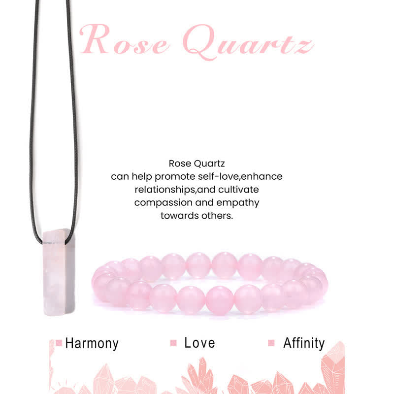 Ensemble de bijoux avec pendentif en pierre naturelle et bracelet en perles Olivenorma