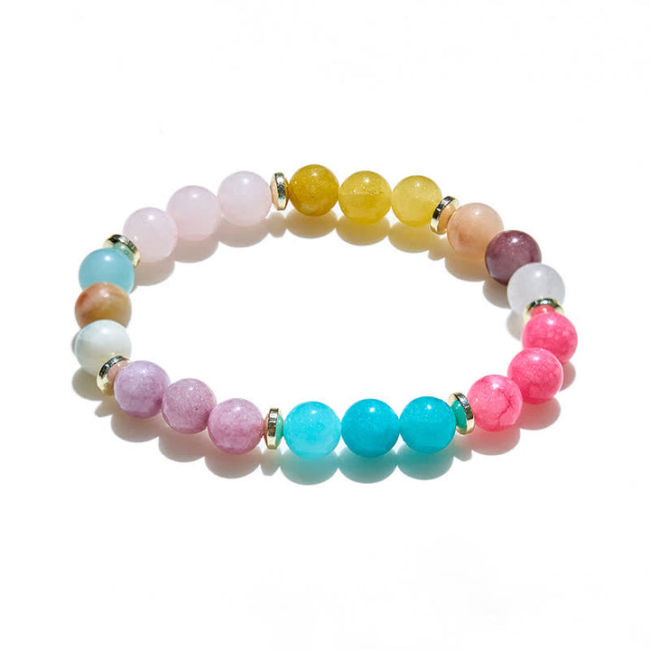 Bracelet pour femme en perles de cristal naturel de 7 couleurs Olivenorma