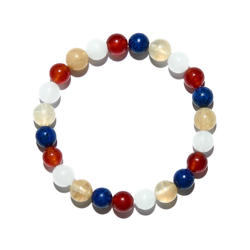 Bracelet en perles de quartz rutile en cristal naturel doré Olivenorma