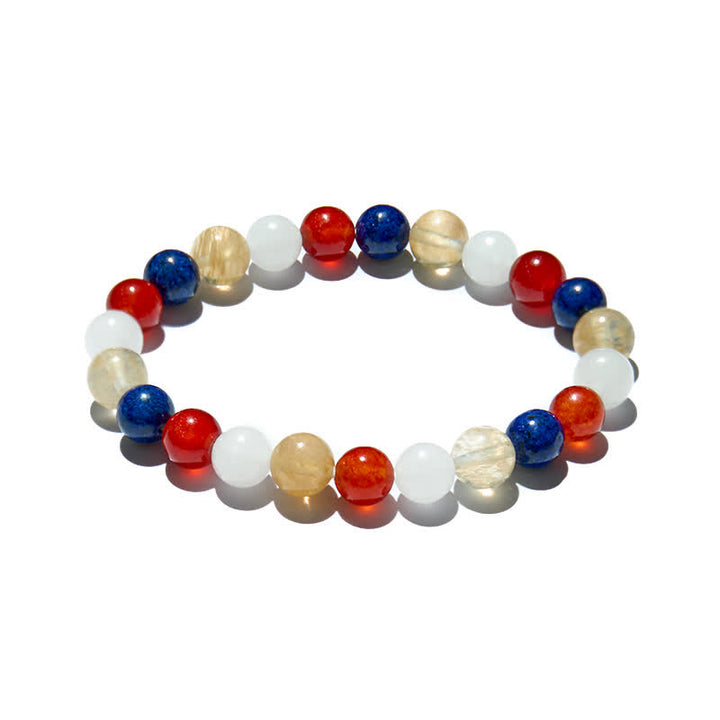 Bracelet en perles de quartz rutile en cristal naturel doré Olivenorma