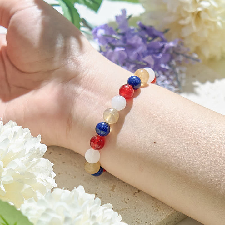 Bracelet en perles de quartz rutile en cristal naturel doré Olivenorma