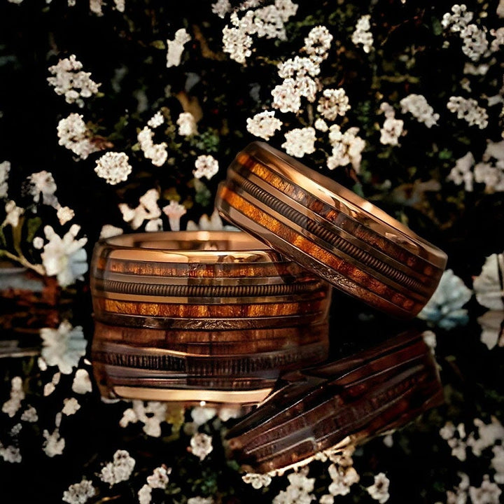 Corde de guitare Olivenorma et anneau de tonneau de whisky brûlé