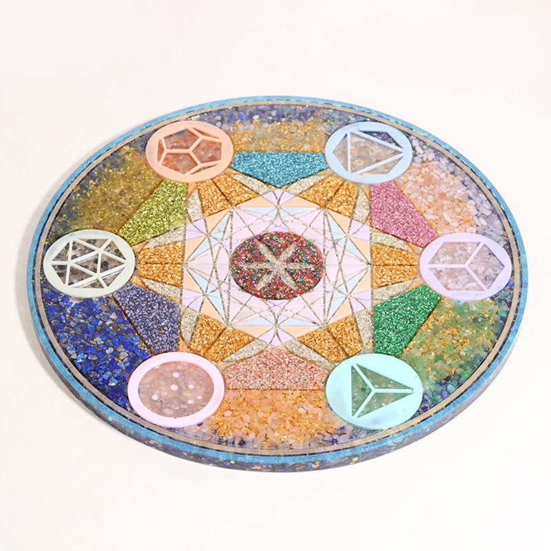 Gamme de cristaux de base de pyramides d'orgone de chakra en cristal naturel Olivenorma