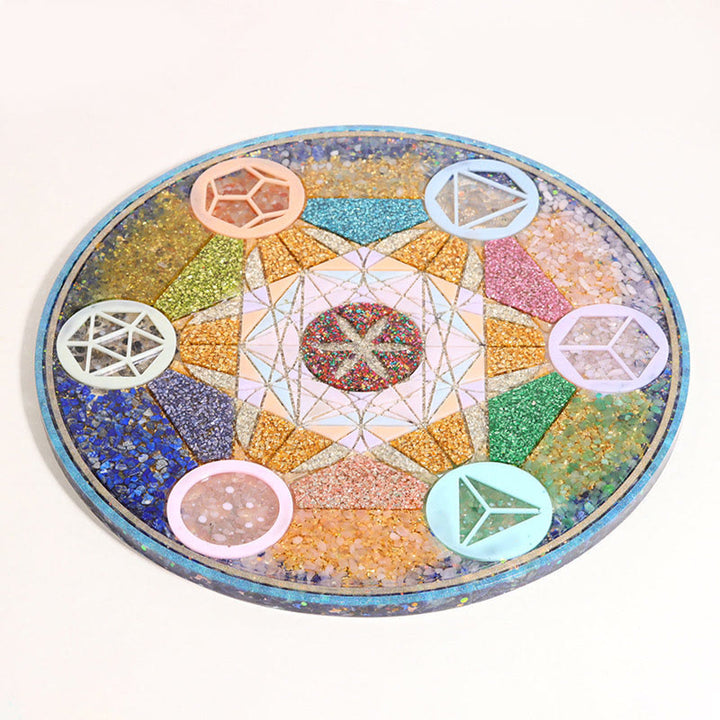 Gamme de cristaux de base de pyramides d'orgone de chakra en cristal naturel Olivenorma