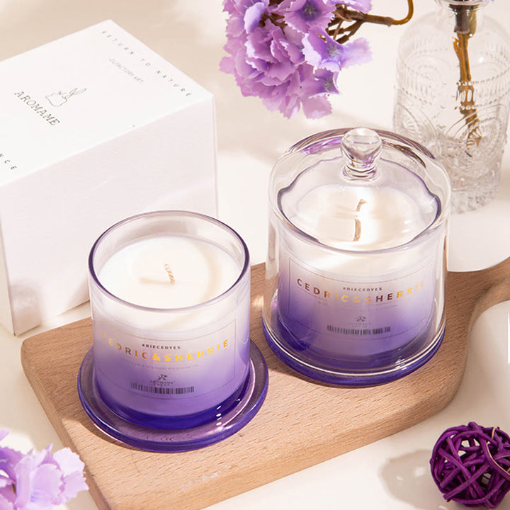 Bougie parfumée pour la maison en verre dégradé de couleurs Olivenorma