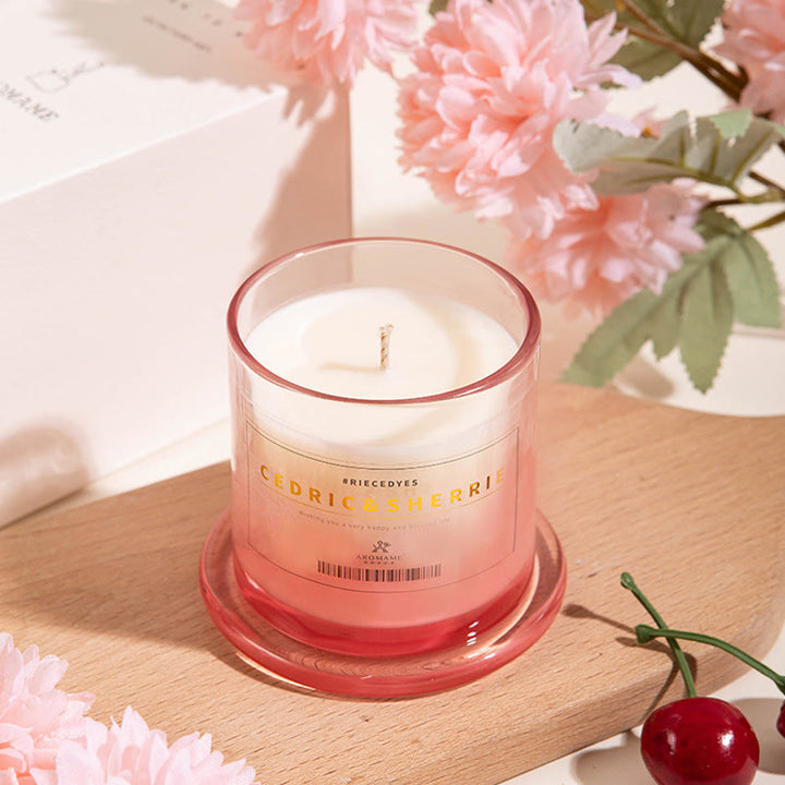 Bougie parfumée pour la maison en verre dégradé de couleurs Olivenorma