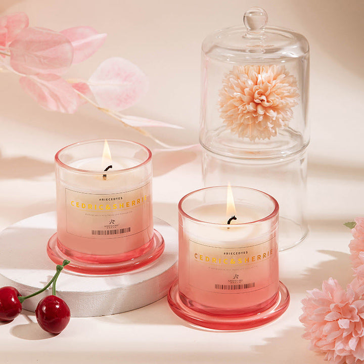 Bougie parfumée pour la maison en verre dégradé de couleurs Olivenorma