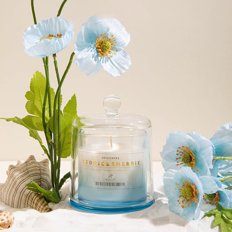 Bougie parfumée pour la maison en verre dégradé de couleurs Olivenorma