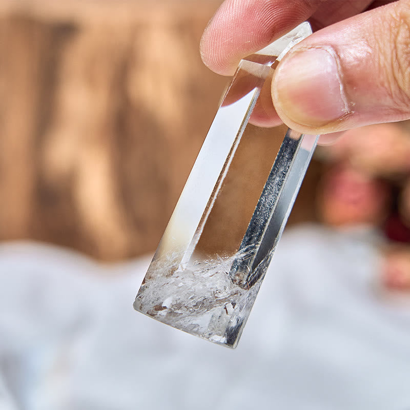 Baguettes de cristal de guérison à 6 facettes en cristal transparent Olivenorma Gem