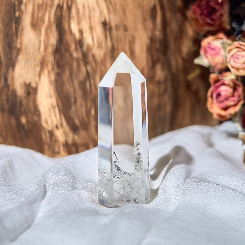 Baguettes de cristal de guérison à 6 facettes en cristal transparent Olivenorma Gem