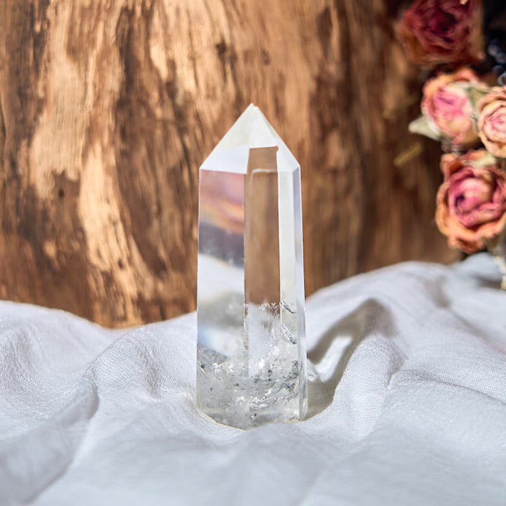 Baguettes de cristal de guérison à 6 facettes en cristal transparent Olivenorma Gem