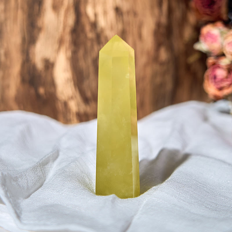 Baguettes de cristal de guérison en forme de tour d'obélisque en citrine naturelle Olivenorma