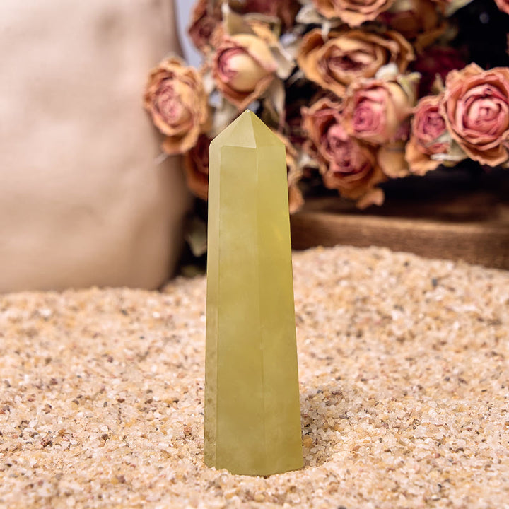 Baguettes de cristal de guérison en forme de tour d'obélisque en citrine naturelle Olivenorma