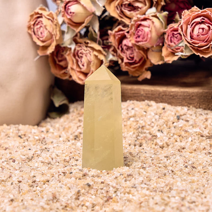 Baguettes de cristal de guérison en forme de tour d'obélisque en citrine naturelle Olivenorma