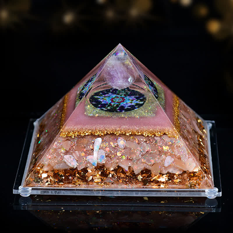 Pyramide d'orgone en pierre naturelle Olivenorma 8*12cm