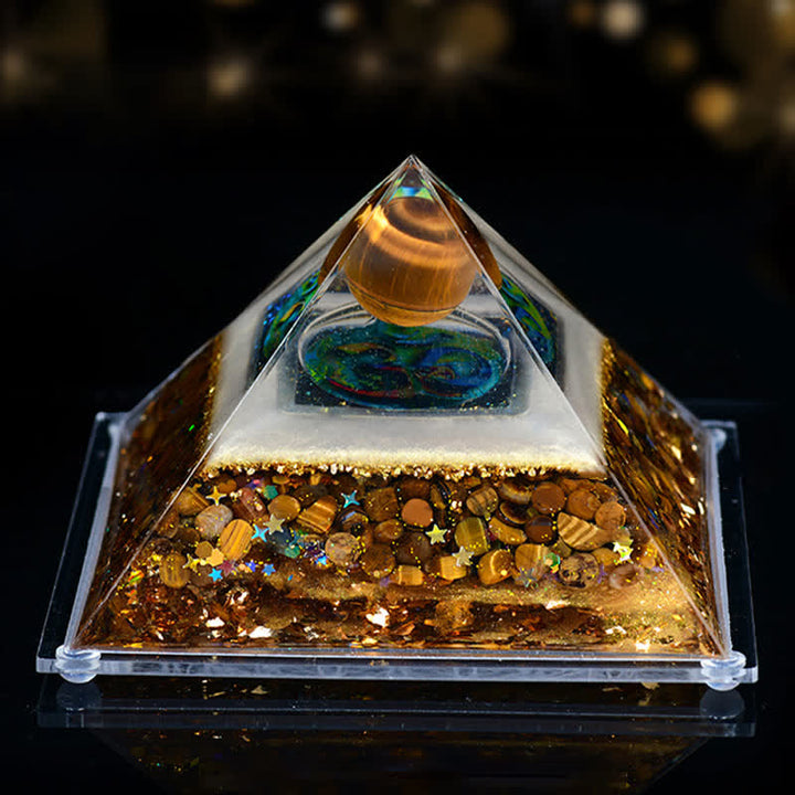 Pyramide d'orgone en pierre naturelle Olivenorma 8*12cm
