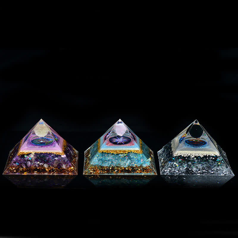 Pyramide d'orgone en pierre naturelle Olivenorma 8*12cm