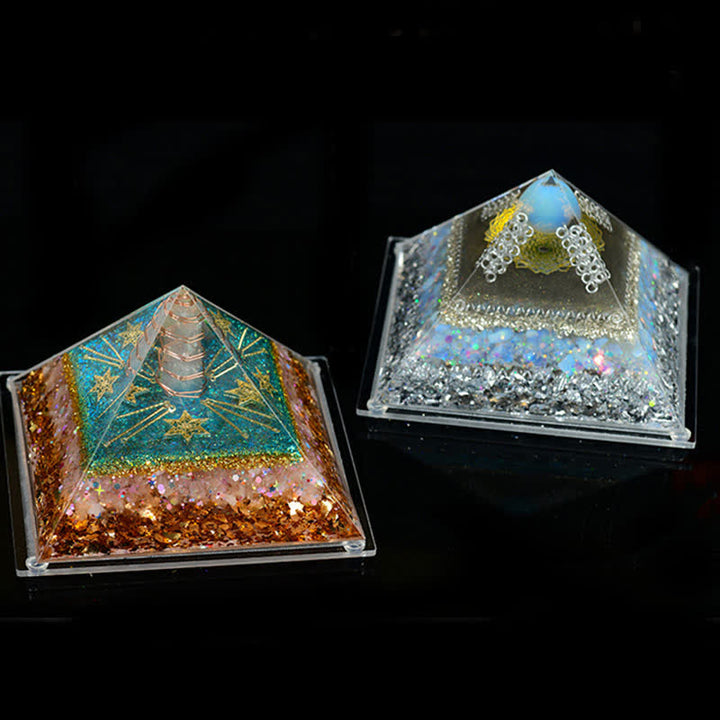 Pyramide d'orgone en pierre naturelle Olivenorma 8*12cm
