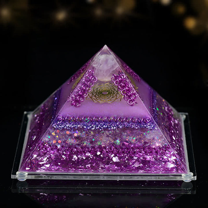Pyramide d'orgone en pierre naturelle Olivenorma 8*12cm