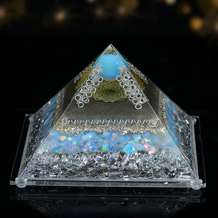 Pyramide d'orgone en pierre naturelle Olivenorma 8*12cm