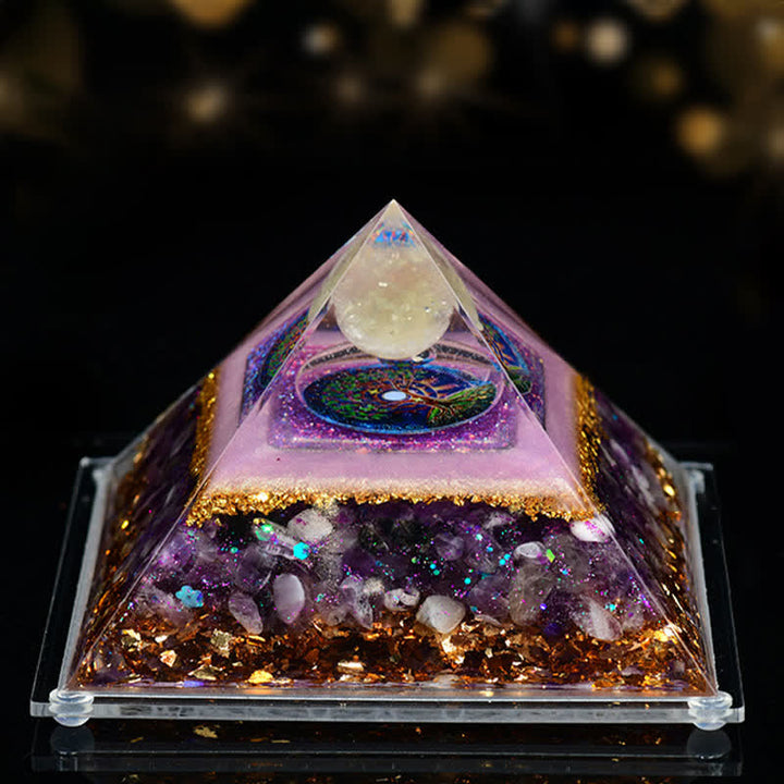 Pyramide d'orgone en pierre naturelle Olivenorma 8*12cm