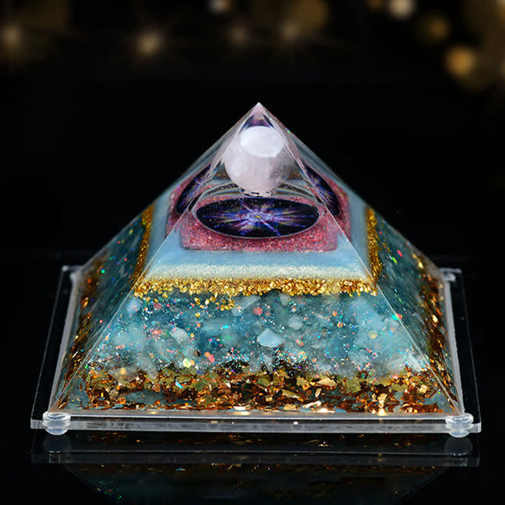 Pyramide d'orgone en pierre naturelle Olivenorma 8*12cm