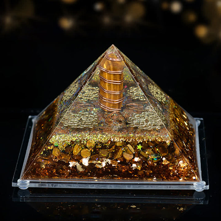 Pyramide d'orgone en pierre naturelle Olivenorma 8*12cm