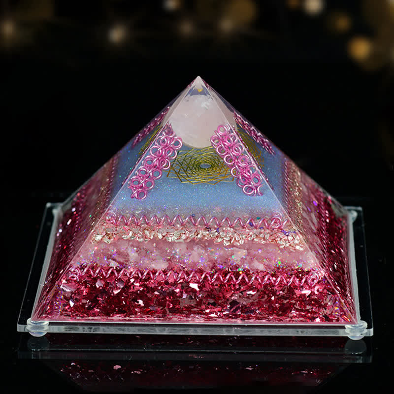 Pyramide d'orgone en pierre naturelle Olivenorma 8*12cm